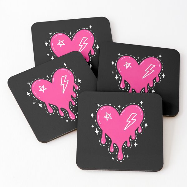 Item preview, Pink Dripping Heart Lightning Bolt Scene Kid designed and sold by Say It With Ink.
