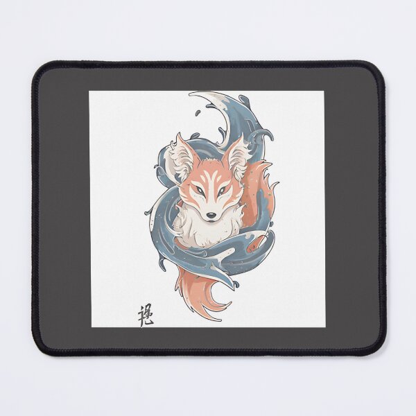Item preview, Kitsune Fox Animal Japan - Mystical Nine-Tailed Fox Art PERFECT GIFT FOR YOU AND FRIENDS designed and sold by YoussefQarbi.