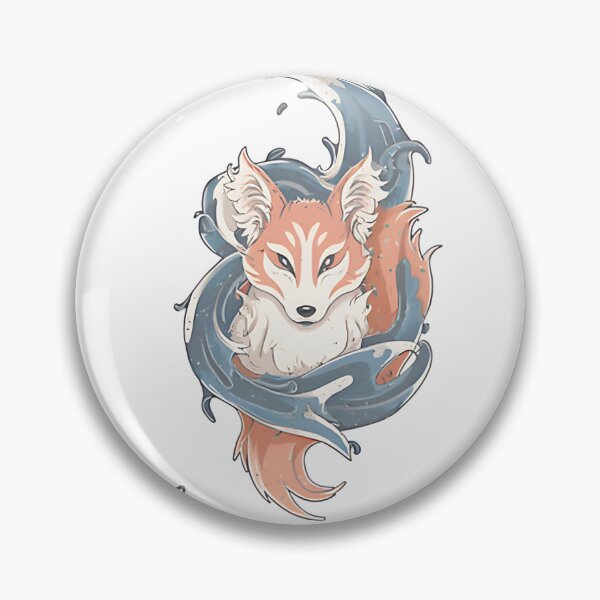 Item preview, Kitsune Fox Animal Japan - Mystical Nine-Tailed Fox Art PERFECT GIFT FOR YOU AND FRIENDS designed and sold by YoussefQarbi.
