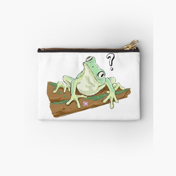 Item preview, Confused Frog Sitting on Log designed and sold by Macarhoneeart.