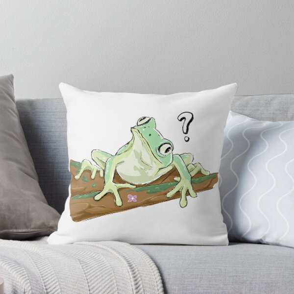 Item preview, Confused Frog Sitting on Log designed and sold by Macarhoneeart.