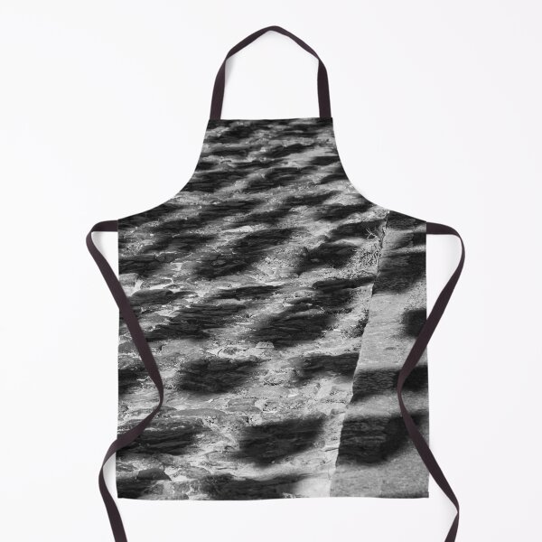 Item preview, B&W Cobblestone Street with Festival Flag Shadows designed and sold by ThaCriações.