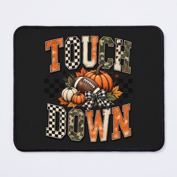 Item preview, Touchdown Fall - Pumpkin Football Checkered Camo Fall Season Design designed and sold by Lozarux.