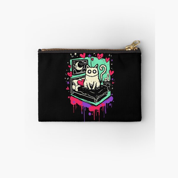 Item preview, Quirky Cat Bedroom Scene Kid Emo Style Gift designed and sold by Say It With Ink.