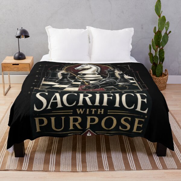 Item preview, Sacrifice With Purpose Tactical Chess Strategy designed and sold by KnightVibe.