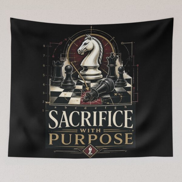 Item preview, Sacrifice With Purpose Tactical Chess Strategy designed and sold by KnightVibe.