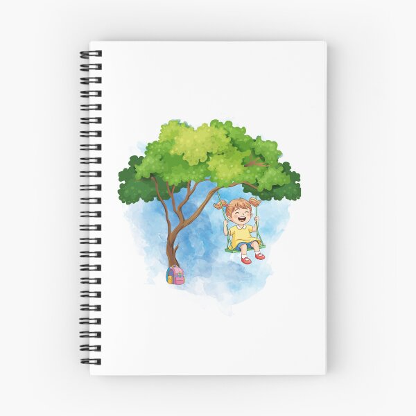 Item preview, Little Girl on a Swing Under the Tree – Whimsical Childhood Nature Design designed and sold by CREATIVE HIVE.