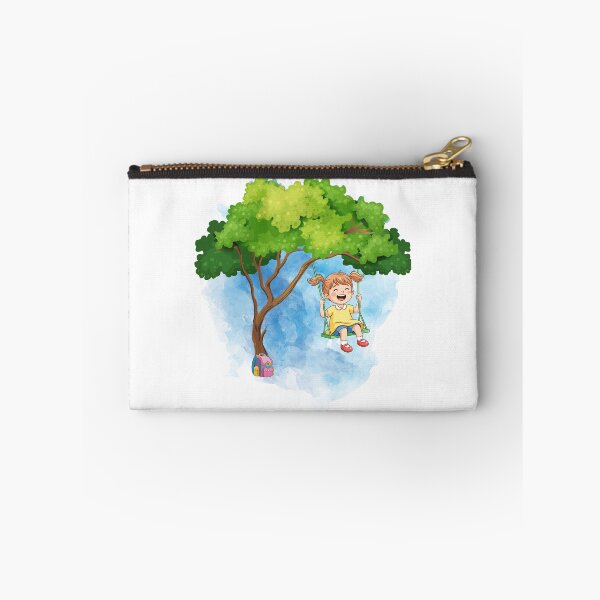 Item preview, Little Girl on a Swing Under the Tree – Whimsical Childhood Nature Design designed and sold by CREATIVE HIVE.