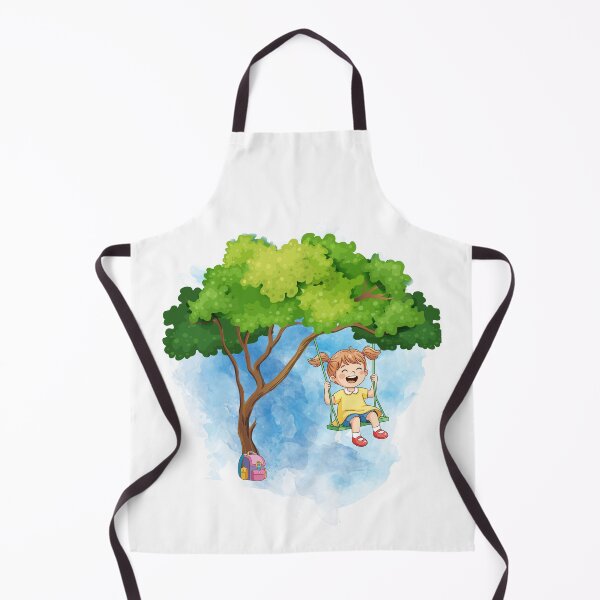 Item preview, Little Girl on a Swing Under the Tree – Whimsical Childhood Nature Design designed and sold by CREATIVE HIVE.