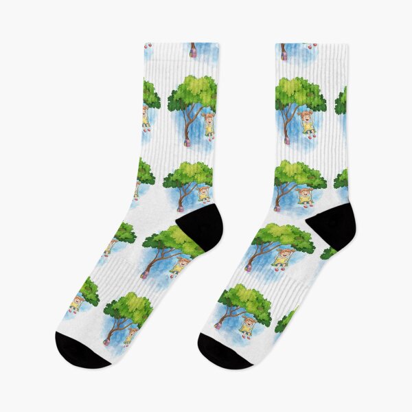 Item preview, Niña pequeña en un columpio bajo un árbol: un diseño infantil y caprichoso inspirado en la naturaleza. designed and sold by CREATIVE HIVE.