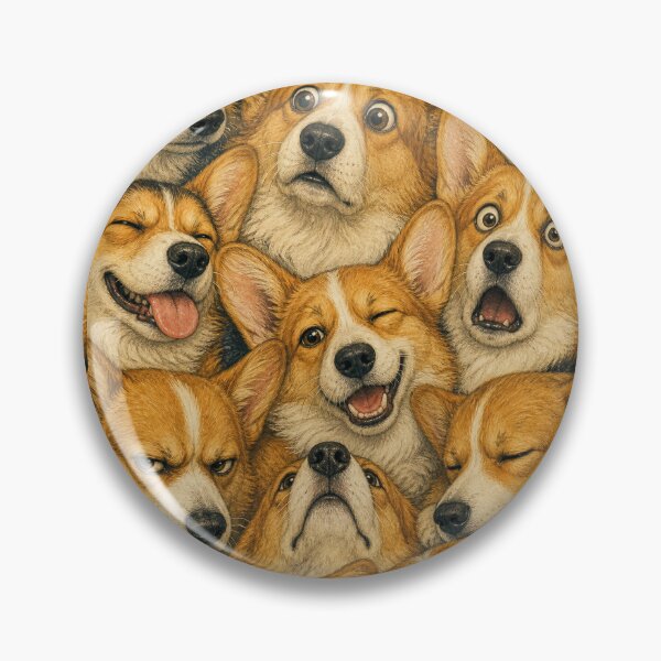 Item preview, Cute Corgi Faces Portrait Collage designed and sold by merchxwear.