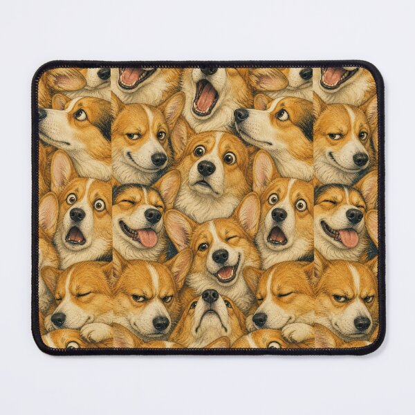 Item preview, Cute Corgi Faces Portrait Collage designed and sold by merchxwear.