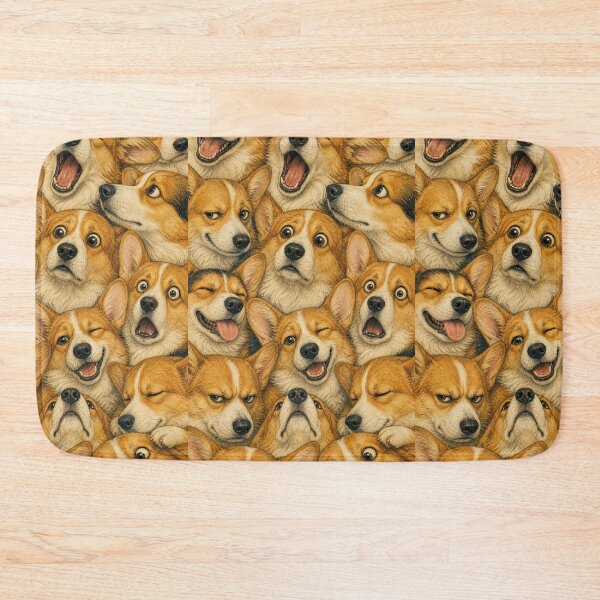 Item preview, Cute Corgi Faces Portrait Collage designed and sold by merchxwear.
