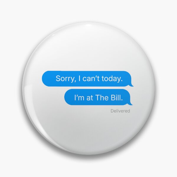Item preview, Game Day Button - Text Message - @ the bill designed and sold by artbydaph.