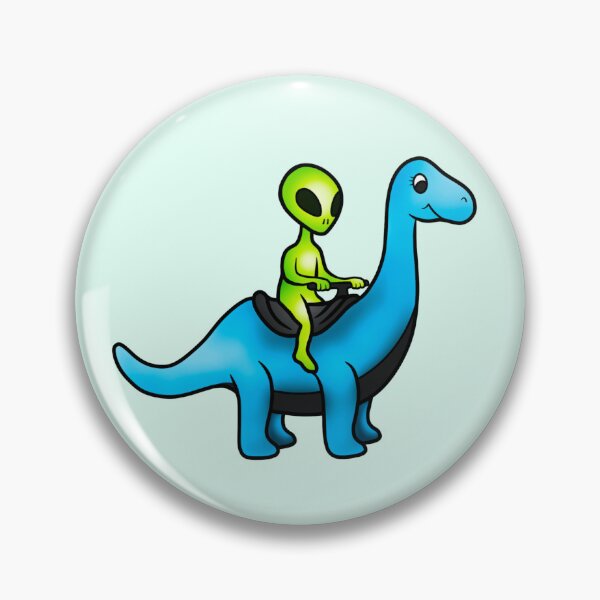 Item preview, Alien Riding Dinosaur designed and sold by tyranicorntat.