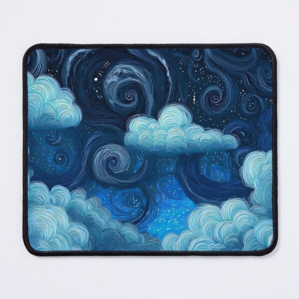 Item preview, Starry Night Ocean Waves Swirling Sky Van Gogh Style designed and sold by LYAN-STORE.