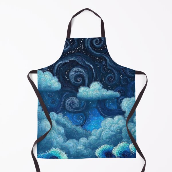 Item preview, Starry Night Ocean Waves Swirling Sky Van Gogh Style designed and sold by LYAN-STORE.