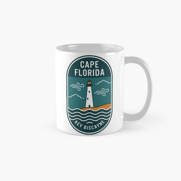 Item preview, Cape Florida Key Biscayne Lighthouse Retro Minimalist Coastal Badge designed and sold by CityMerch4.
