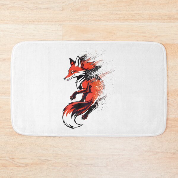 Item preview, Red Kitsune Fox Spirit Japanese Ink Splash Yokai Art LIMITED EDITION designed and sold by YoussefQarbi.