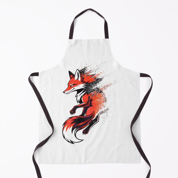 Item preview, Red Kitsune Fox Spirit Japanese Ink Splash Yokai Art LIMITED EDITION designed and sold by YoussefQarbi.