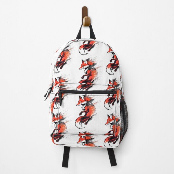 Item preview, Red Kitsune Fox Spirit Japanese Ink Splash Yokai Art LIMITED EDITION designed and sold by YoussefQarbi.