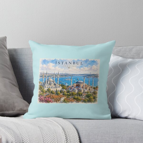 Item preview, Istanbul Turkey Watercolor Travel Souvenir designed and sold by AnjaSarahArt.