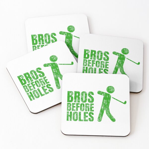 Item preview, Bros Before Holes – Funny Golf Pun Quote with Golfer Silhouette designed and sold by chaaval.