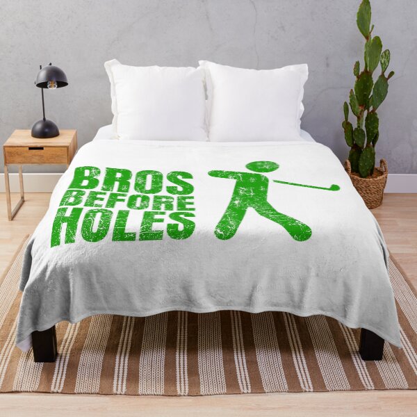 Item preview, Bros Before Holes – Funny Golf Pun Quote with Golfer Silhouette designed and sold by chaaval.