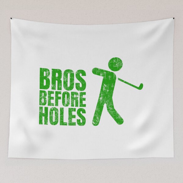 Item preview, Bros Before Holes – Funny Golf Pun Quote with Golfer Silhouette designed and sold by chaaval.