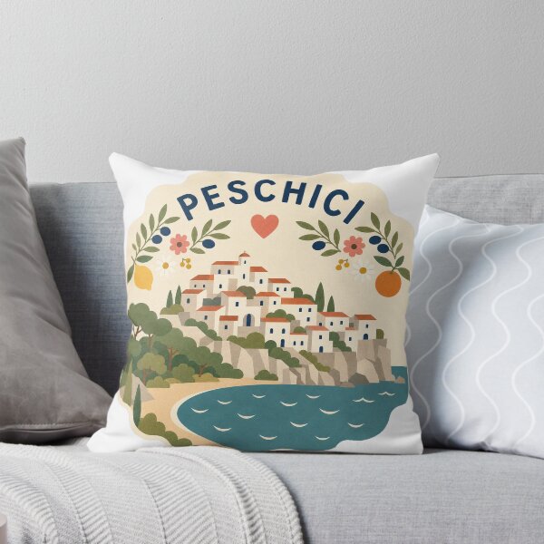 Item preview, Peschici Italy Travel Souvenir Modern Folk Art designed and sold by VisualArtsOasis.