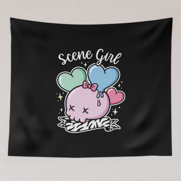 Item preview, Scene Girl Cute Pink Skull Pastel Goth Gift designed and sold by Say It With Ink.