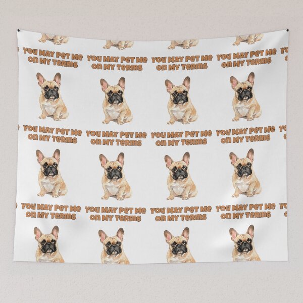 Item preview, Pet Me On My Terms French Bulldog Frenchie Art designed and sold by NatureUnleashed.