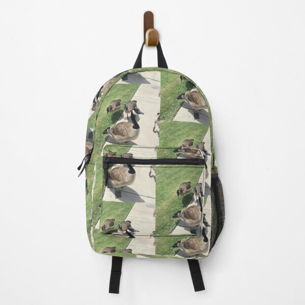 Item preview, Vibrant Canada Geese Gathering on Sidewalk designed and sold by KaleChub.
