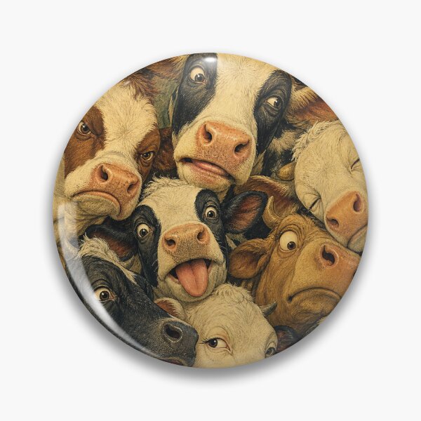 Item preview, Cute Cow Faces Portrait Collage designed and sold by merchxwear.