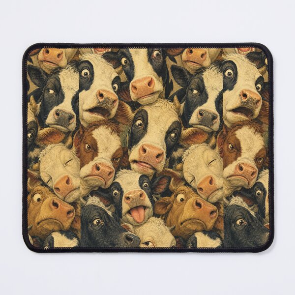 Item preview, Cute Cow Faces Portrait Collage designed and sold by merchxwear.