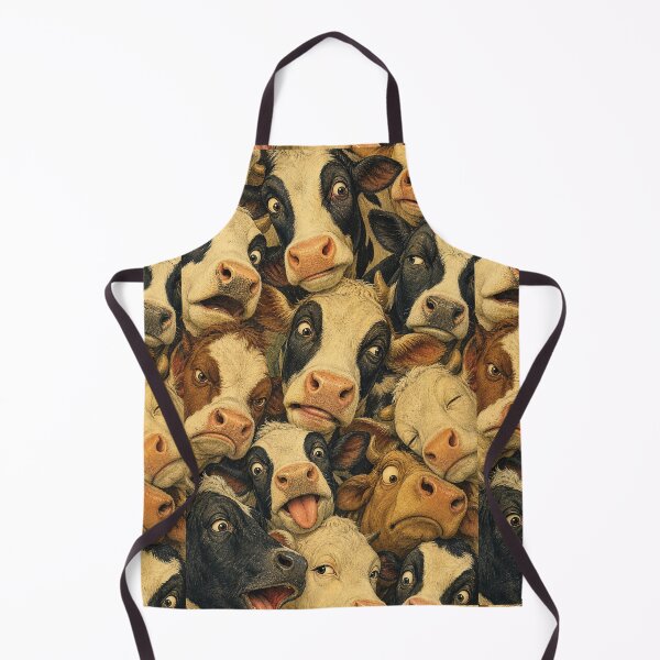 Item preview, Cute Cow Faces Portrait Collage designed and sold by merchxwear.