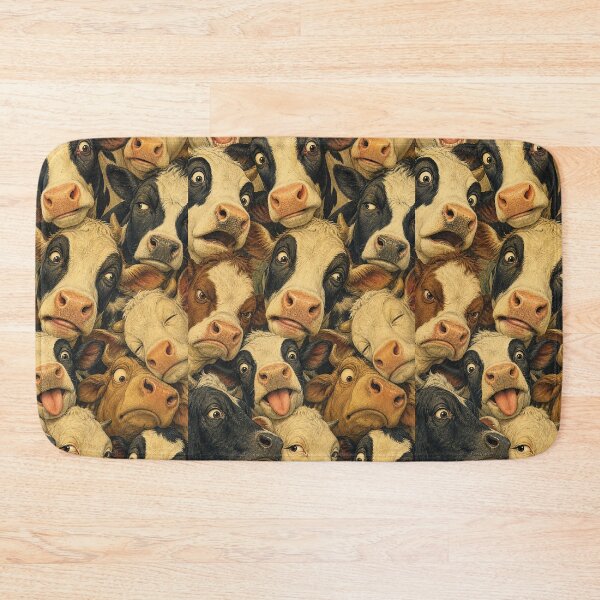 Item preview, Cute Cow Faces Portrait Collage designed and sold by merchxwear.