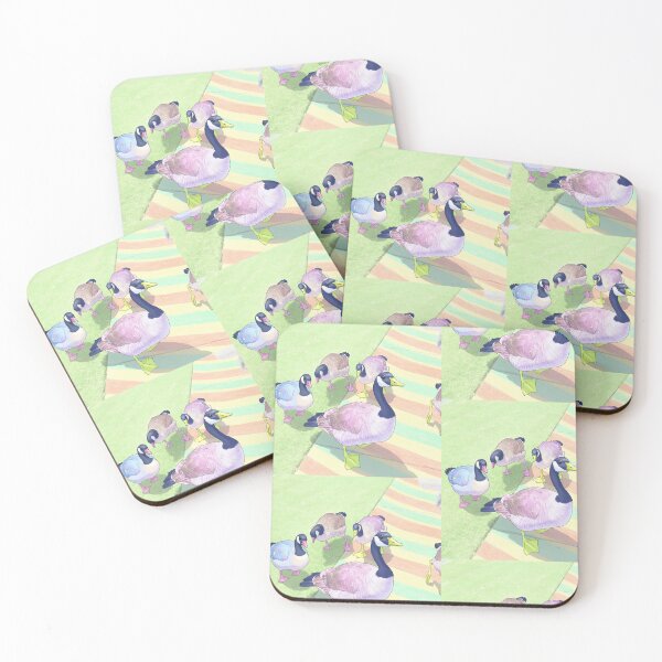 Item preview, Pastel Kawaii Canada Geese Art Print designed and sold by KaleChub.