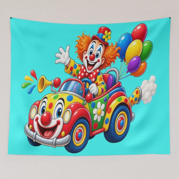 Item preview, Clown in clown car with balloons and honker designed and sold by JamesDunican.