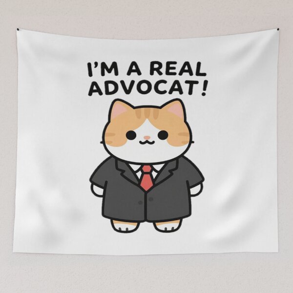 Item preview, Funny Cute Cartoon Justice Style Cat I'M A REAL ADVOCAT! designed and sold by Giulivo Store Graphic.