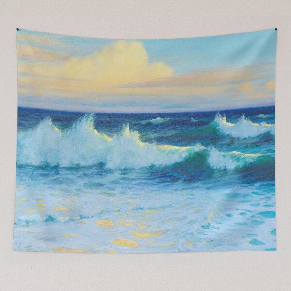 Item preview, Seascape waves classical masterpiece nautical ocean painting art print by Lionel Walden designed and sold by Jéanpaul  Ferro.