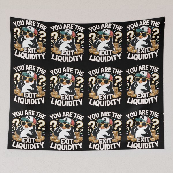 Item preview, You Are The Exit Liquidity Funny Crypto Trading and Stock Market Meme designed and sold by SkymarArt.