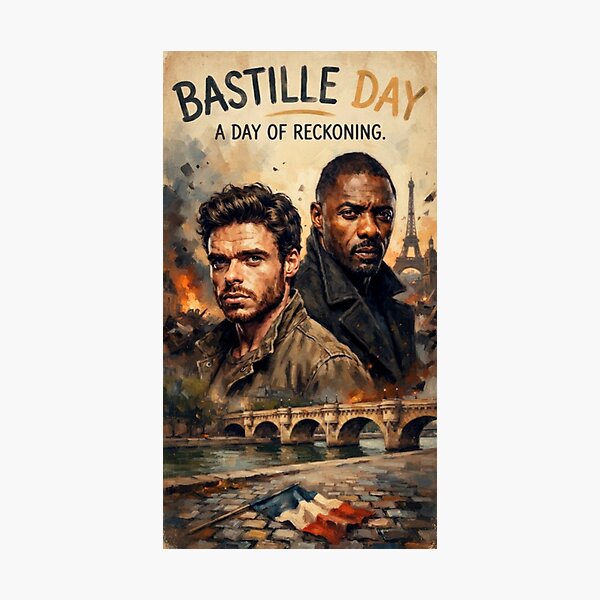 Item preview, Bastille Day Action Thriller Fine Art Tribute designed and sold by Art's Diner.