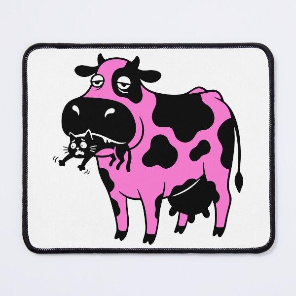 Item preview, A cow chewing a panicked cat designed and sold by Surprised Hen.