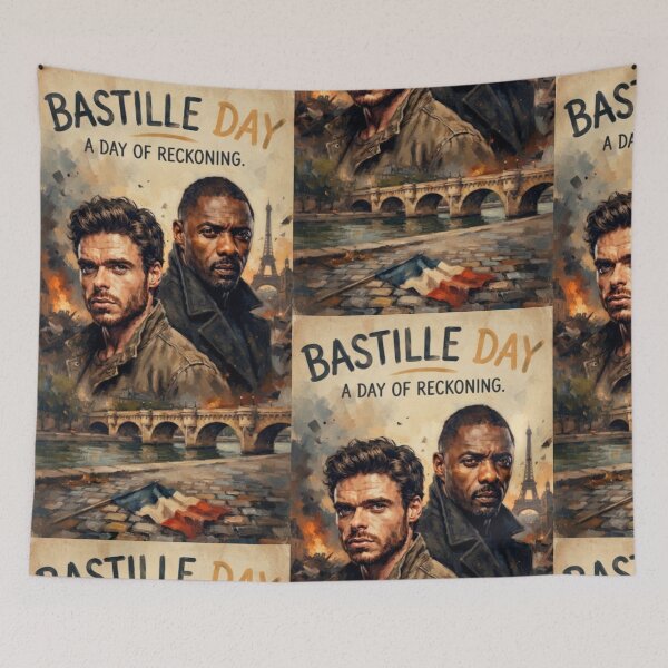 Item preview, Bastille Day Action Thriller Fine Art Tribute designed and sold by Art's Diner.