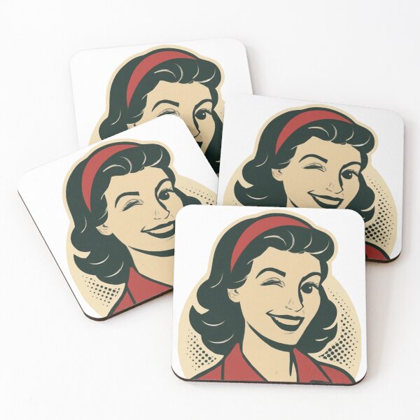 Item preview, Suggest Something Funny Retro Winking Girl Design designed and sold by LookWhatIGot.