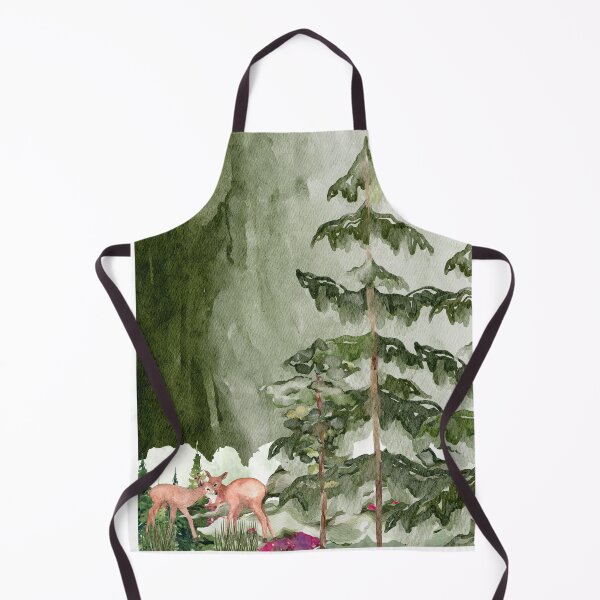 Item preview, Watercolor Pine Forest Woodland Deer Nature Aesthetic designed and sold by SK ArtNest.
