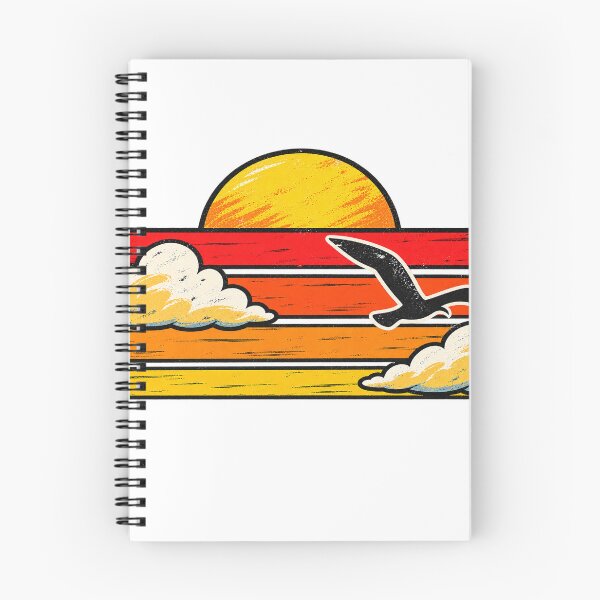 Item preview, Sunrise Lines pattern with Seagull designed and sold by Mick G Designs.