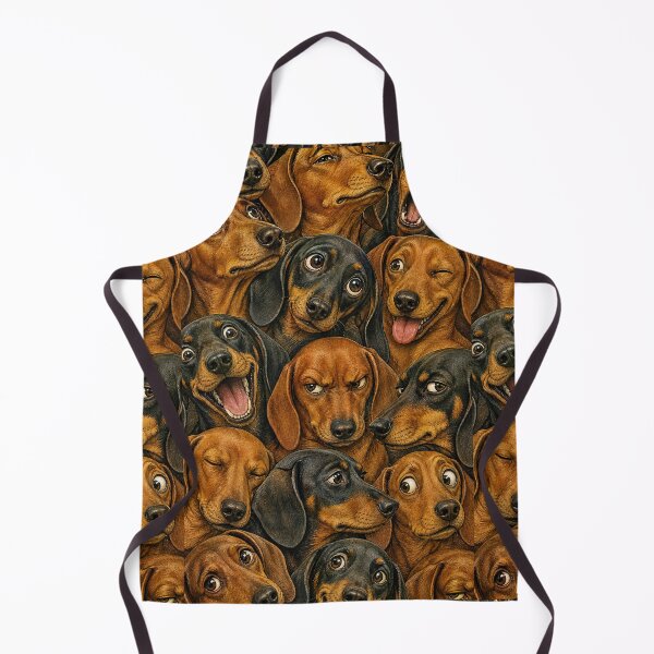 Item preview, Cute Dachshund Faces Portrait Collage designed and sold by merchxwear.
