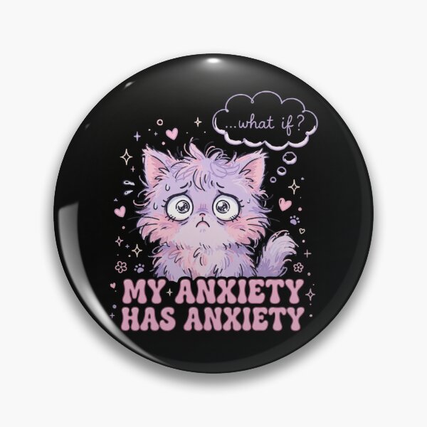 Item preview, My Anxiety Has Anxiety Cat - Cute Anxious Kitten Pastel designed and sold by Fulaly.